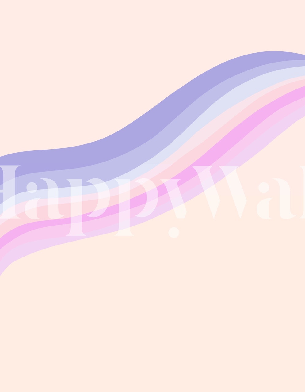Pastel rainbow stripes in shades of pink and purple wallpaper