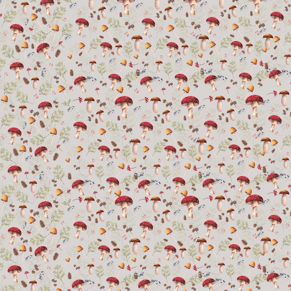 Mushrooms with plants