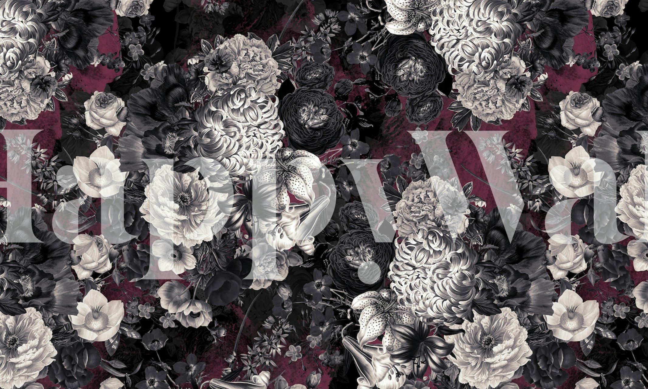 Fotomural con estampado floral místico para decoración del hogar