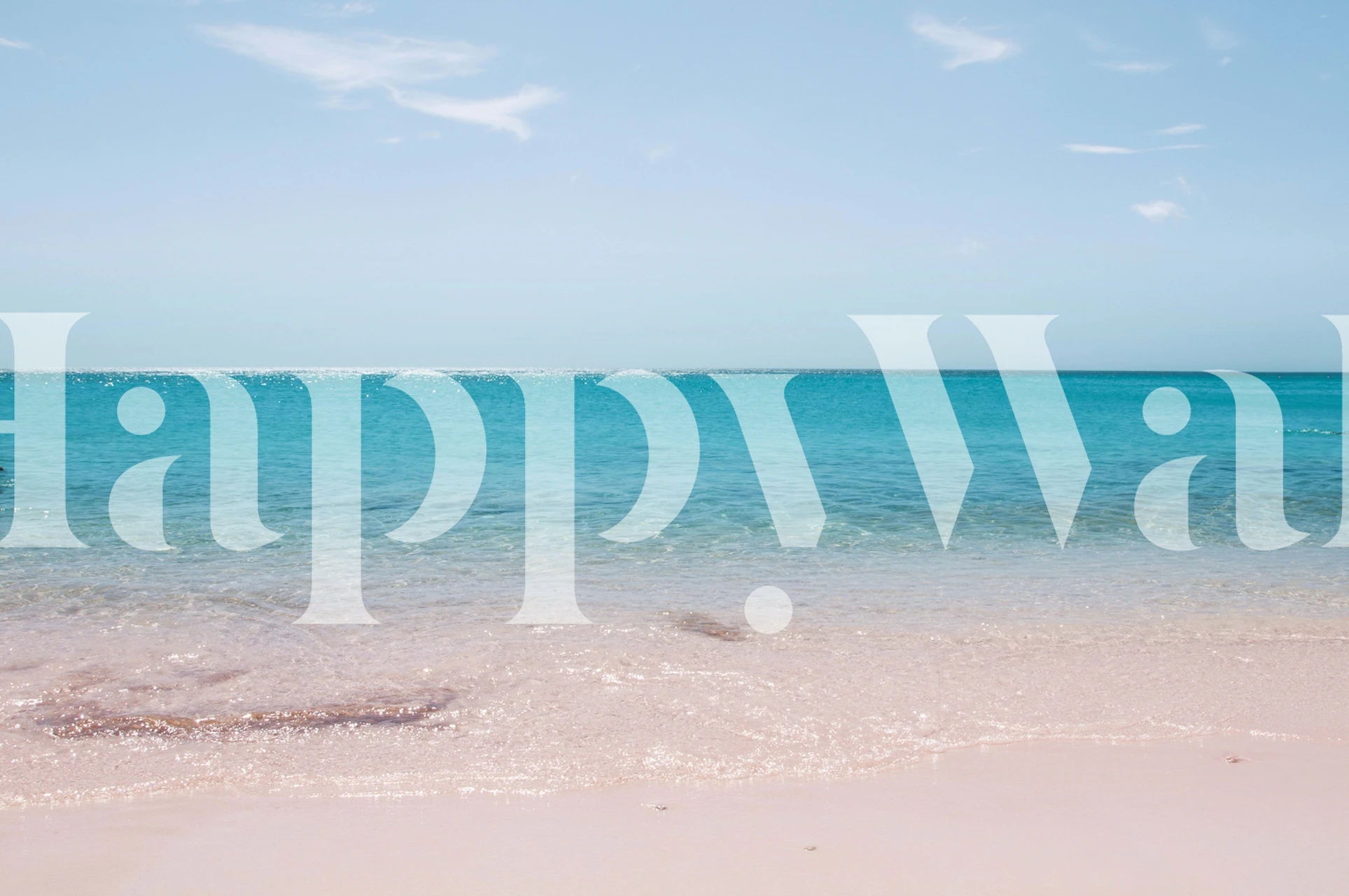 Calming seascape with ocean waves and sandy shore wallpaper