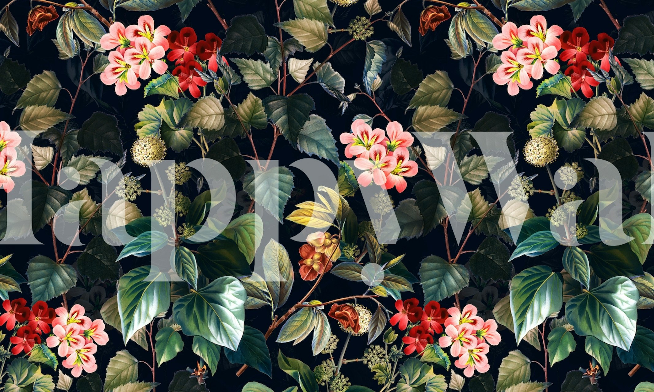 Magical Forest II květinová tapeta v pokoji