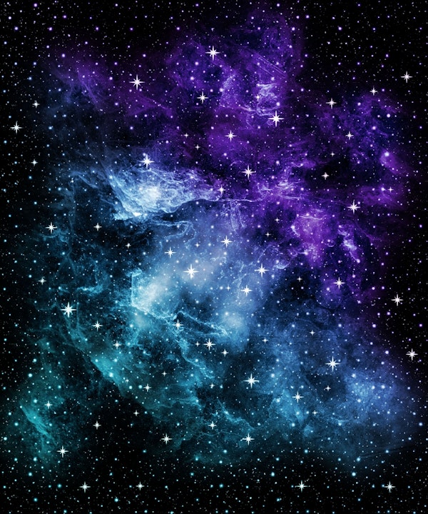 Purple Teal Galaxy Nebula 1