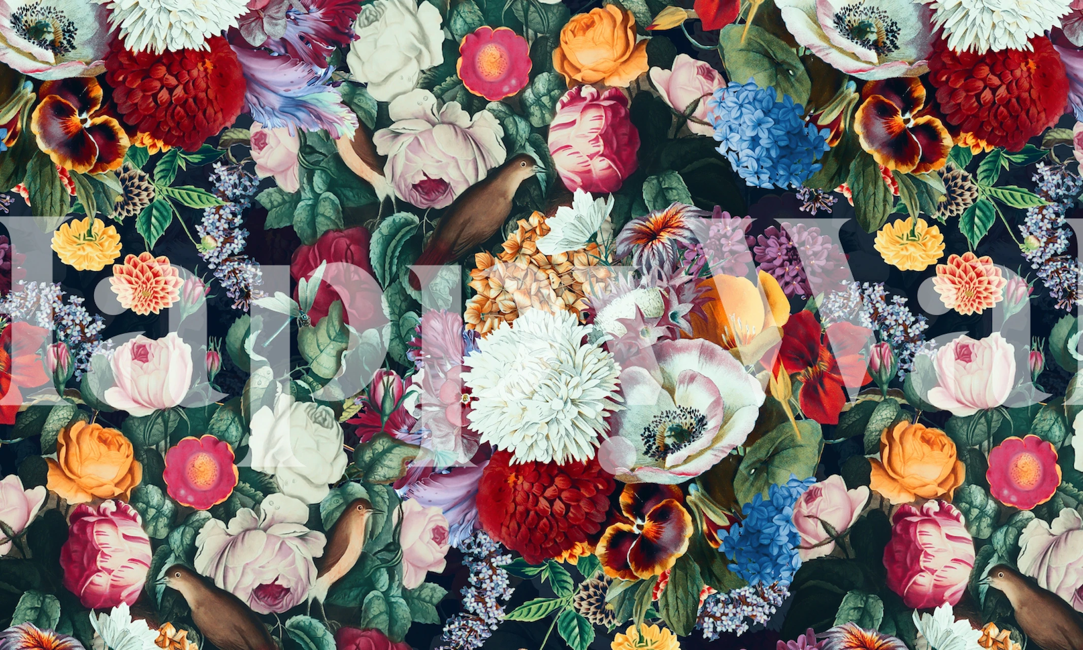 Exotic Garden Night XIII wallpaper in a room