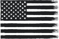 USA Flag Black And White ταπετσαρία