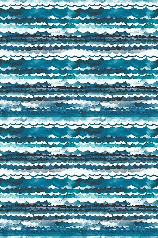 Sea Waves Blue Aqua