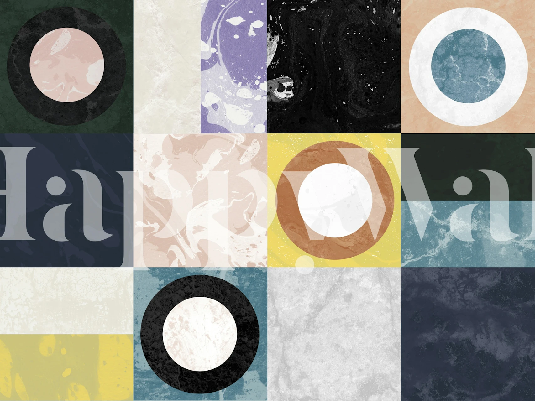 Modern Stone wallpaper vist i et rum