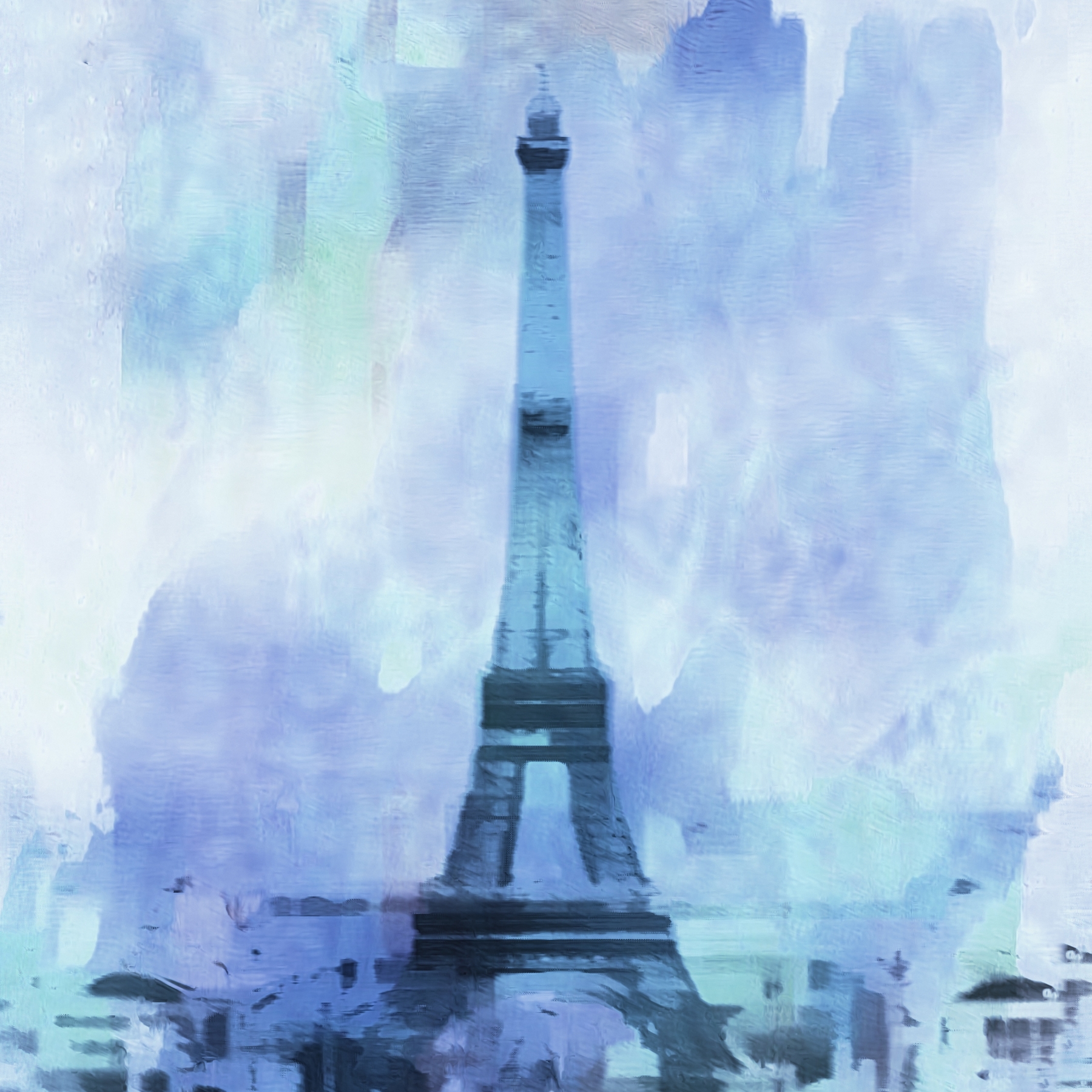 Eiffel Tower Watercolor Art Wallpaper Buy Now On Happywall   Eiffel Tower Watercolor Art Display 