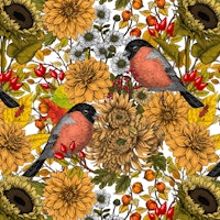 Autumn garden 4 behang