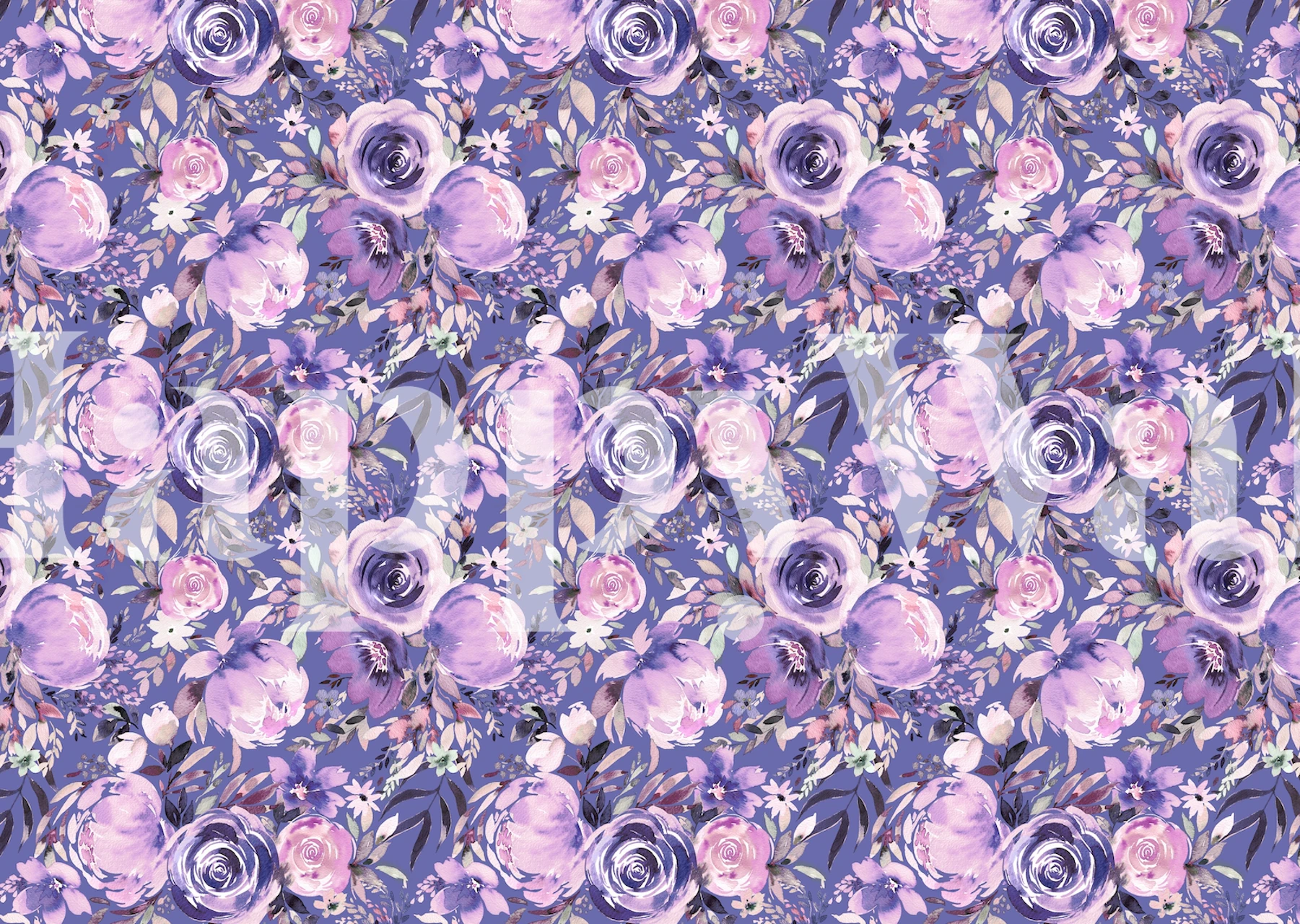 Pastel floral wallpaper design in a room