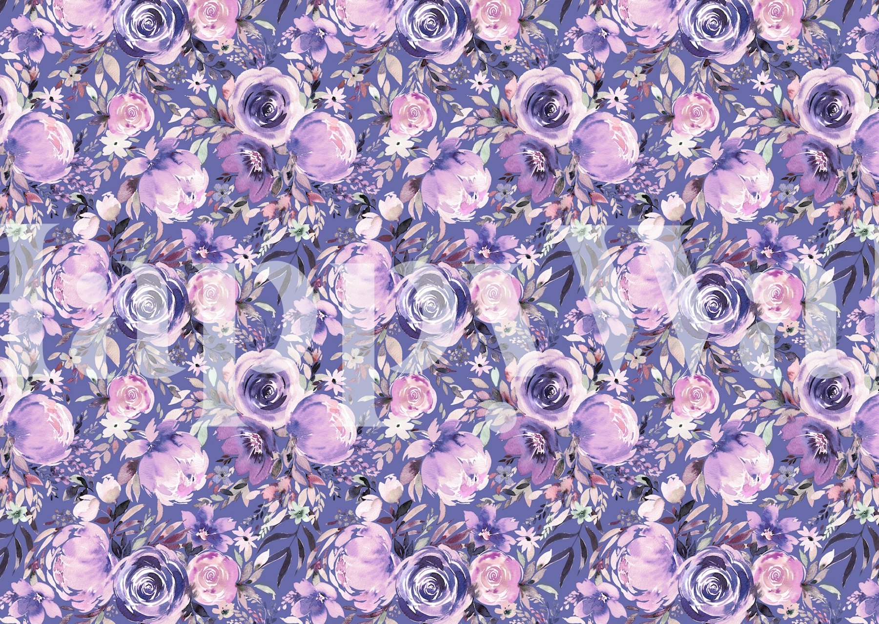 Pastel floral wallpaper design in a room