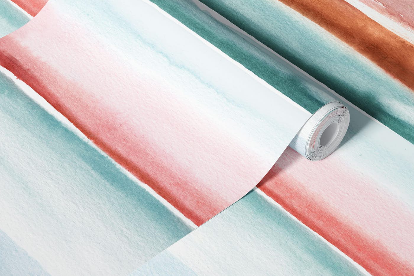 Relaxing Watercolor Stripes wallpaper roll