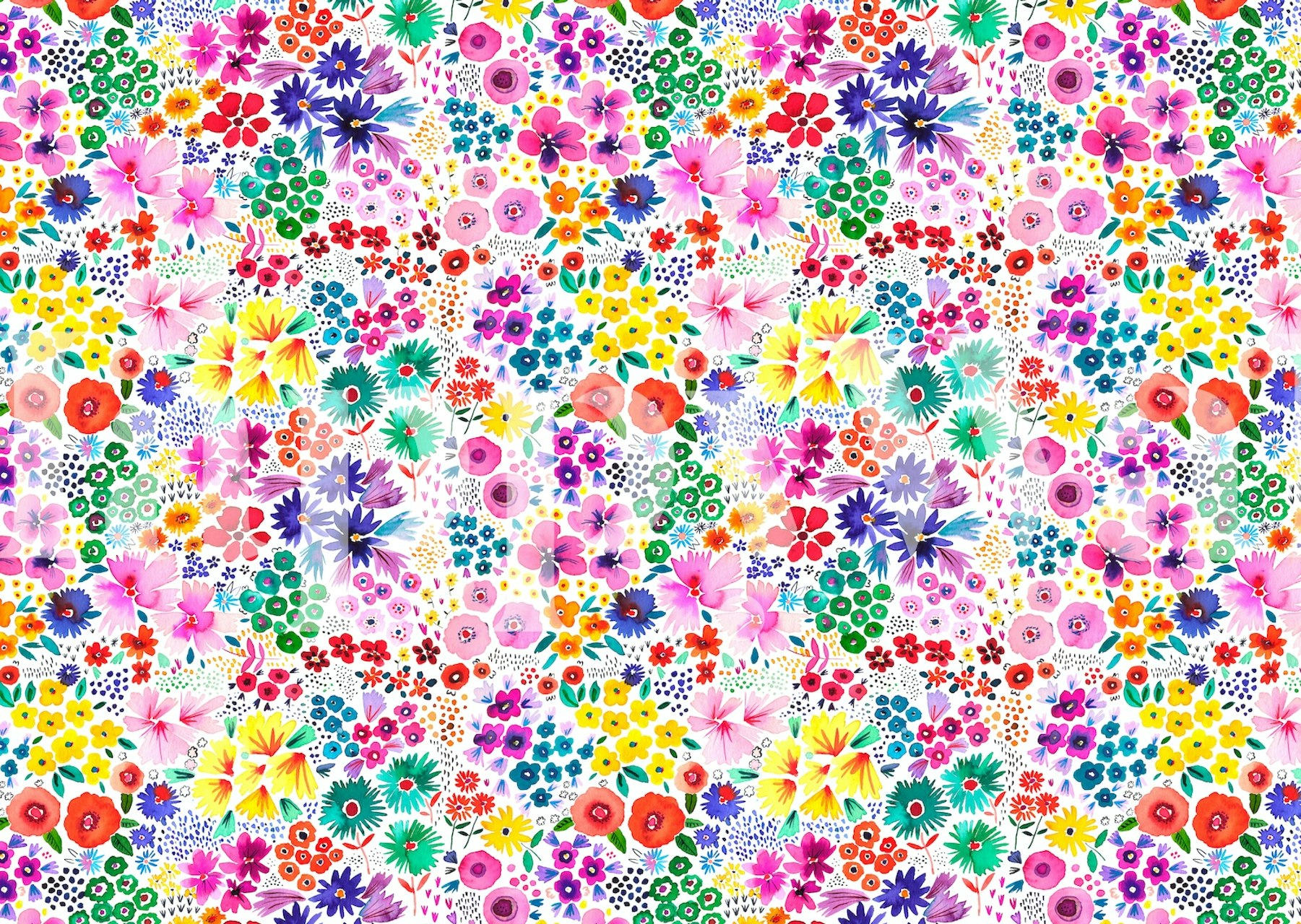 Kolorowy wzór kwiatów
