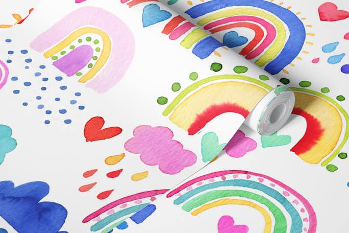 Lovely Rainbows Kidswallpaper roll