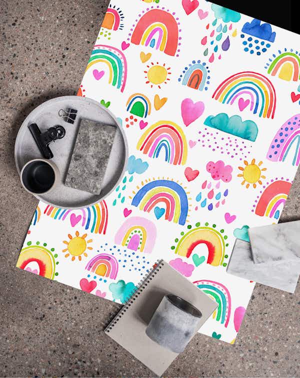Lovely Rainbows Kids wallpaper roll