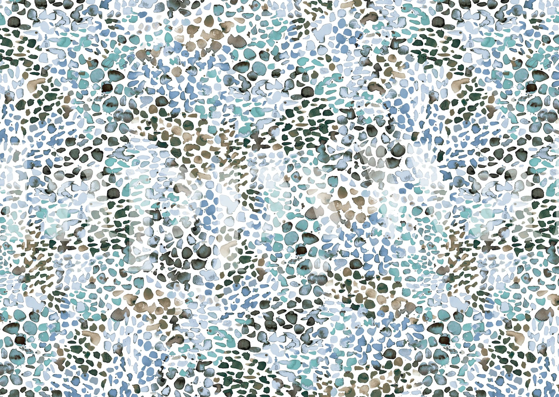 Blue and white speckled texture wall mural for a peaceful interior setting