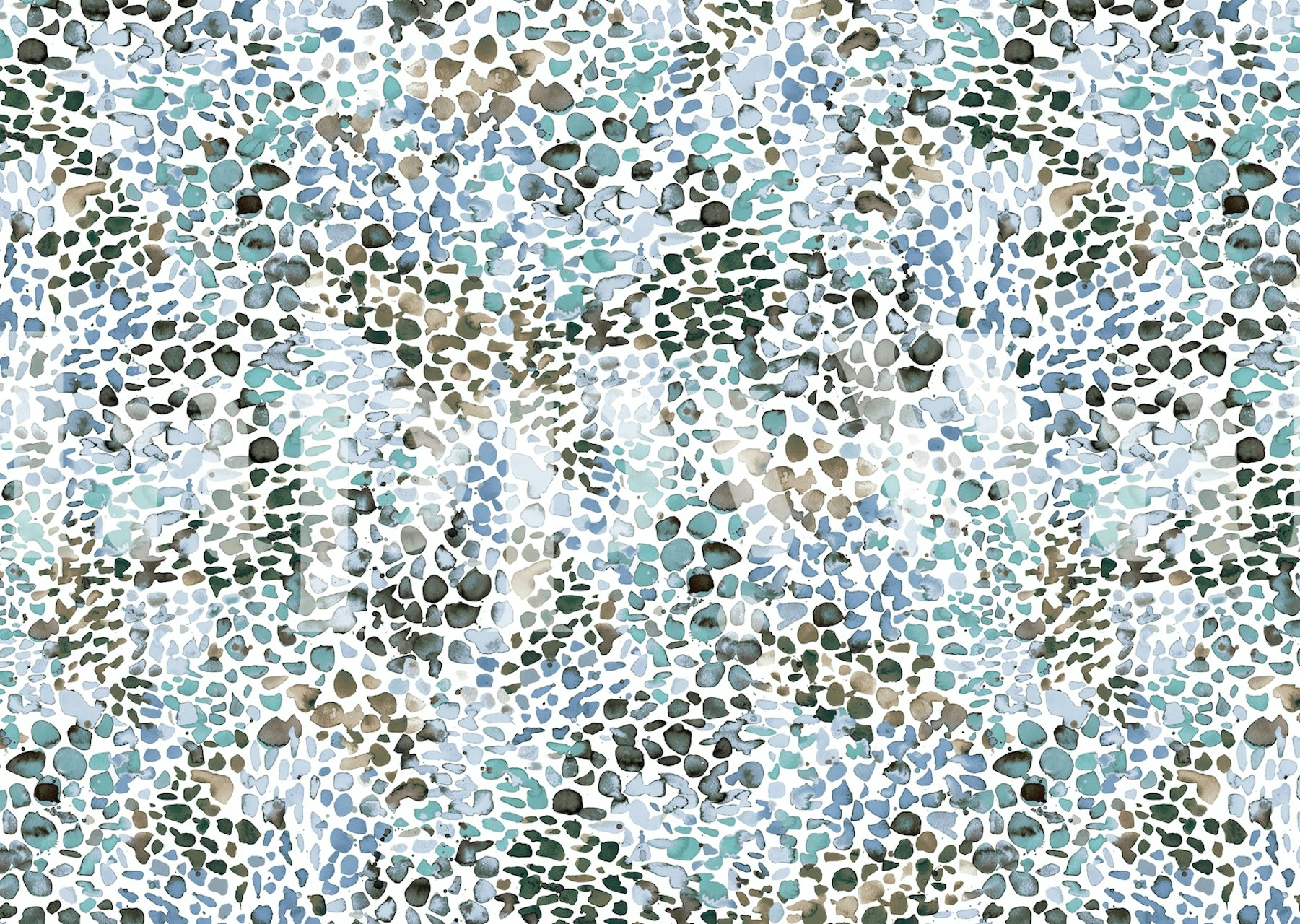 Blue and white speckled texture wall mural for a peaceful interior setting