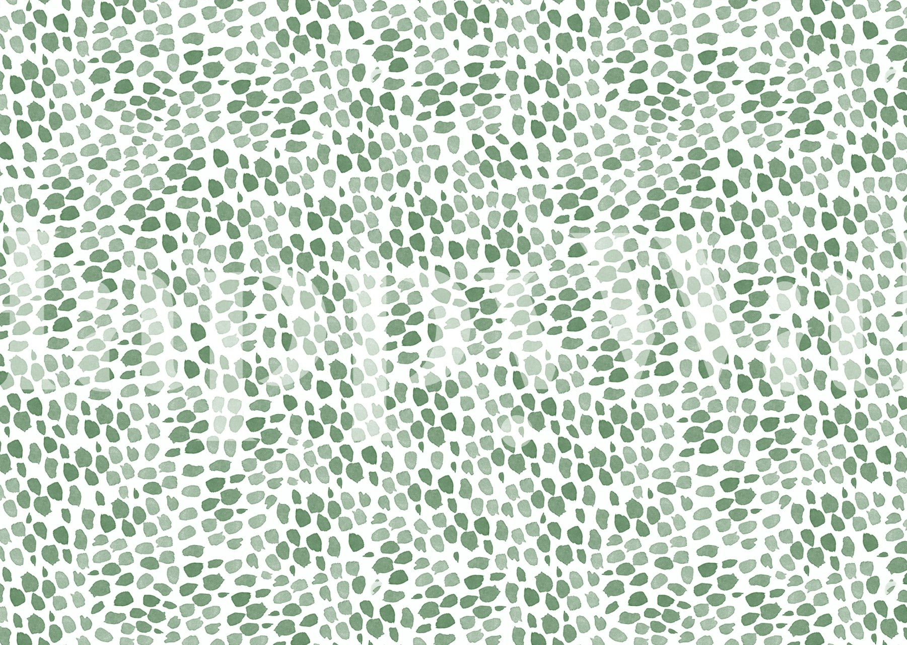 Watercolor speckled green wallpaper in a room