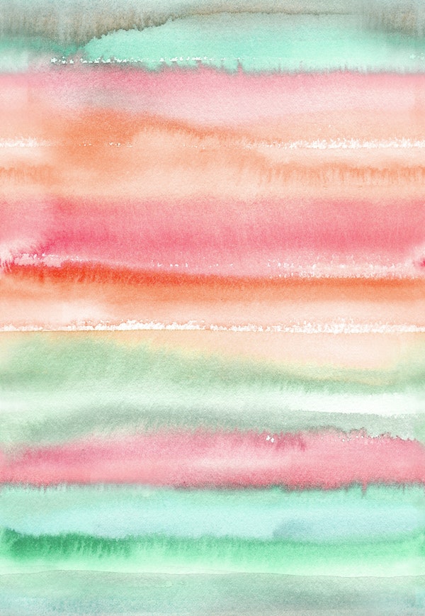 Ombre Watercolor Orange Green