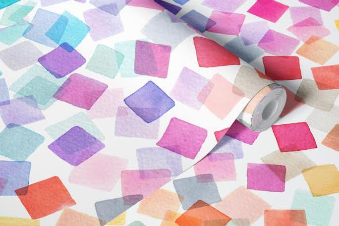 Confetti Colorful Party Plaidswallpaper roll