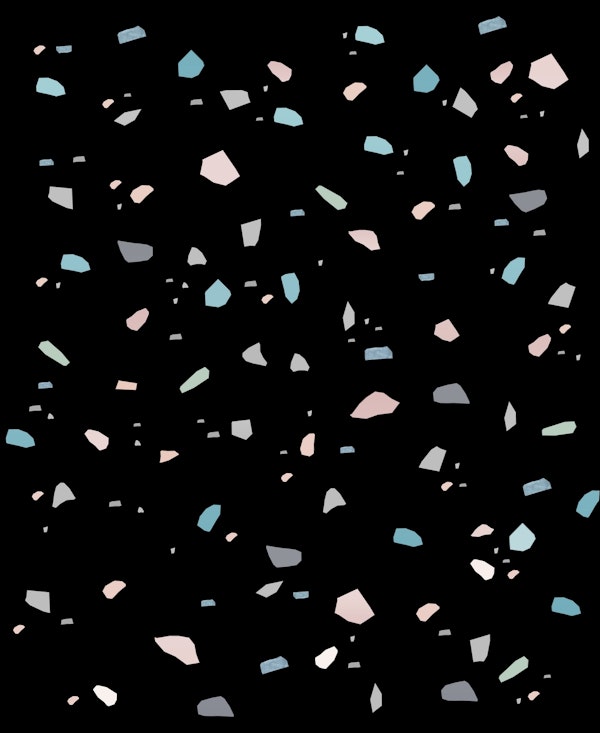 Pastel Black Terrazzo 1