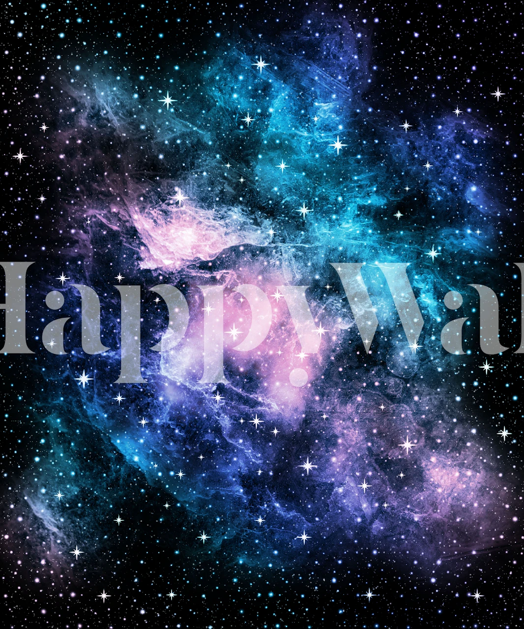 Purple and blue cosmic galaxy wallpaper with stars