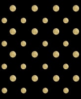 Happy Polka Dots Gold Black 1 tapete