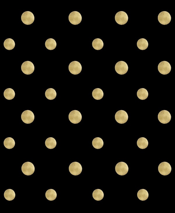 Happy Polka Dots Gold Black 1