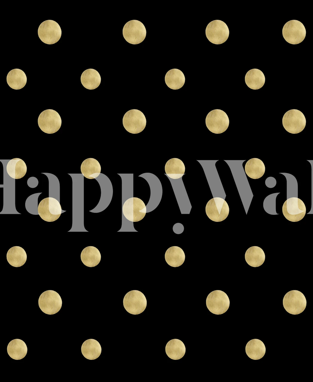 Fototapeta Happy Polka Dots Gold Black 1 se zlatými tečkami na černém pozadí