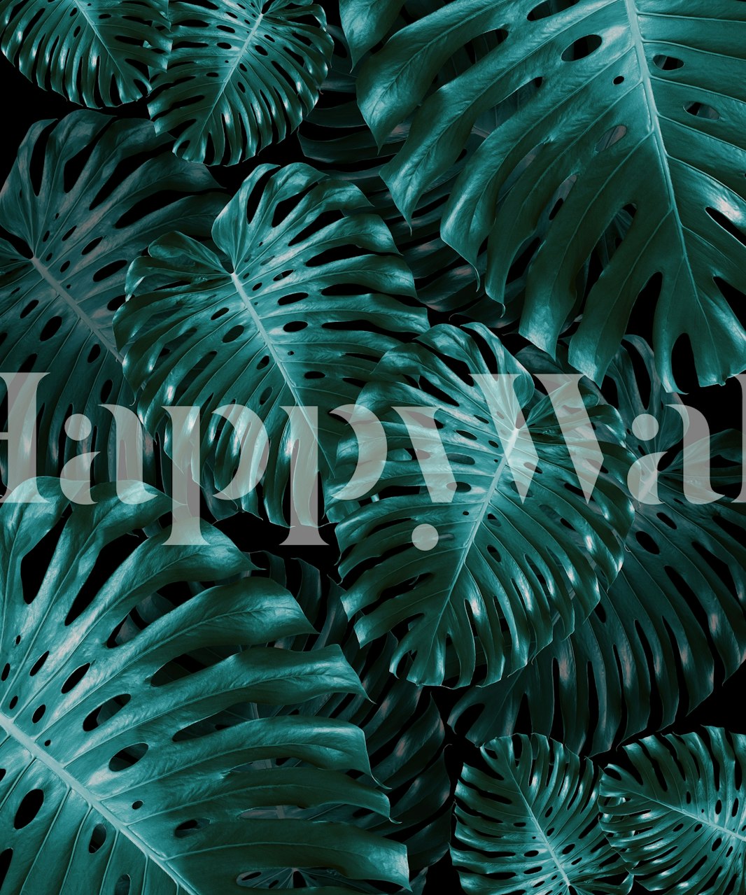 Tropical Monstera Jungle wallpaper in a room