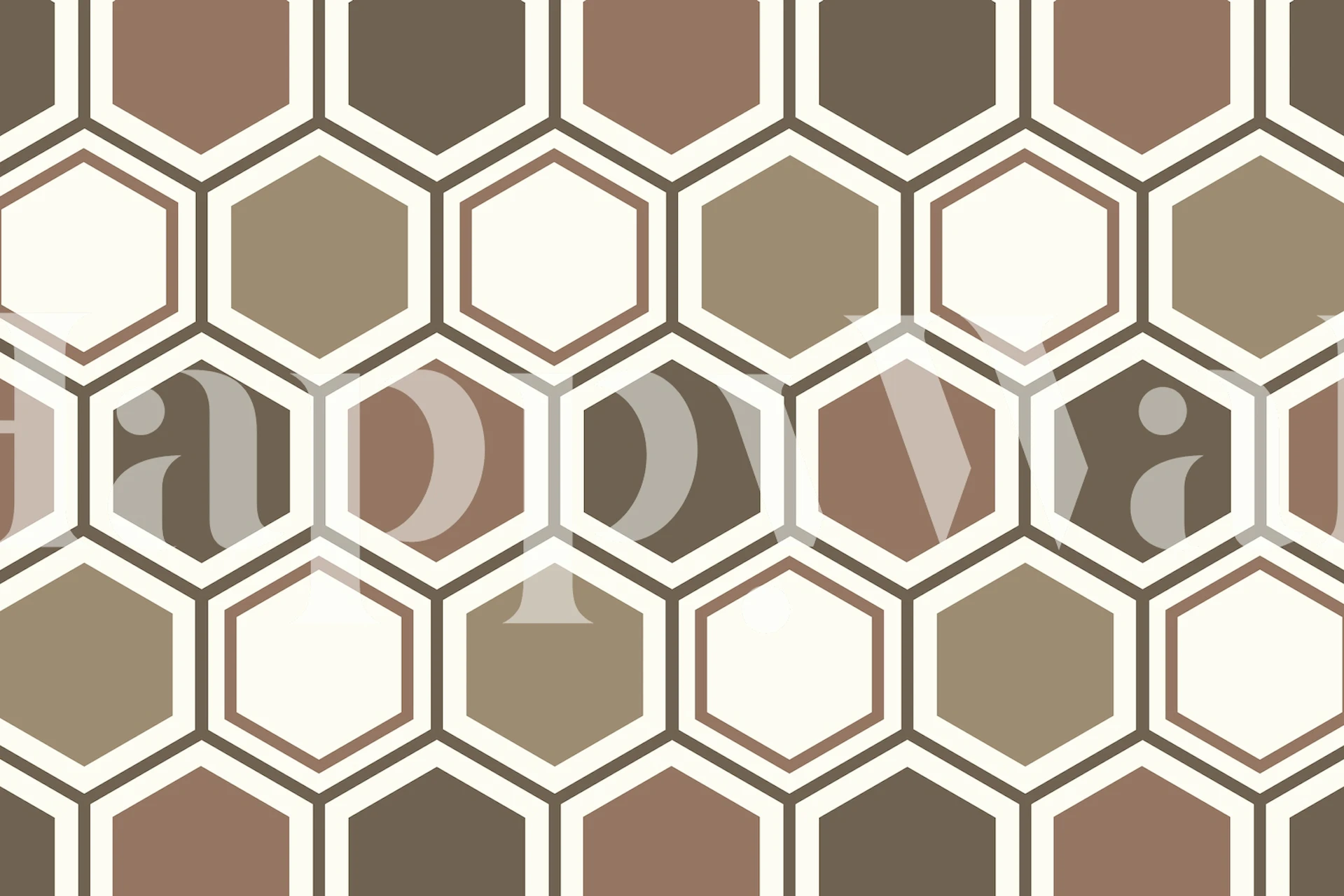Hexagon abstract geometrical tapetdesign
