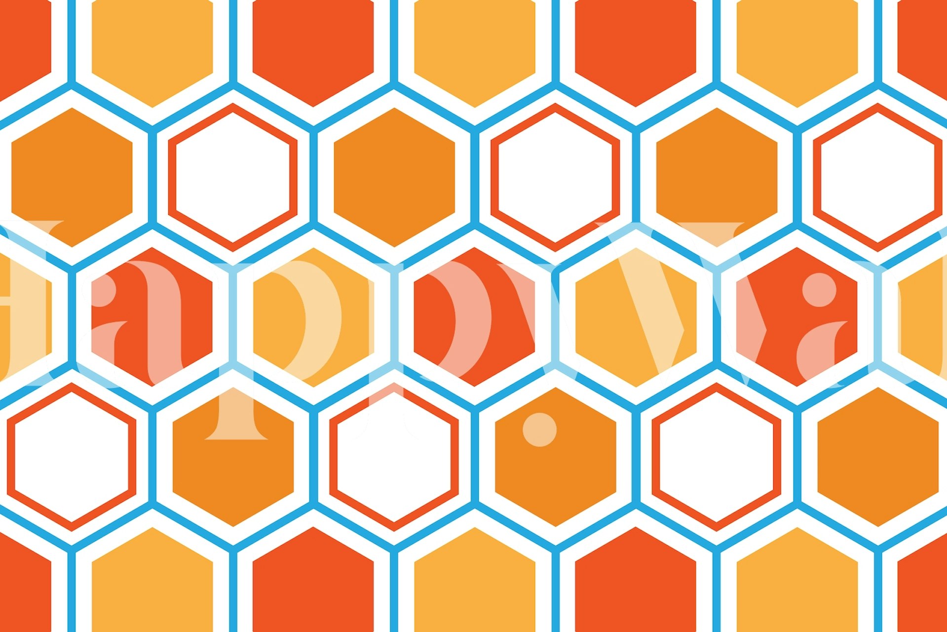 Hexagon abstract geometrical pozadina u sobi