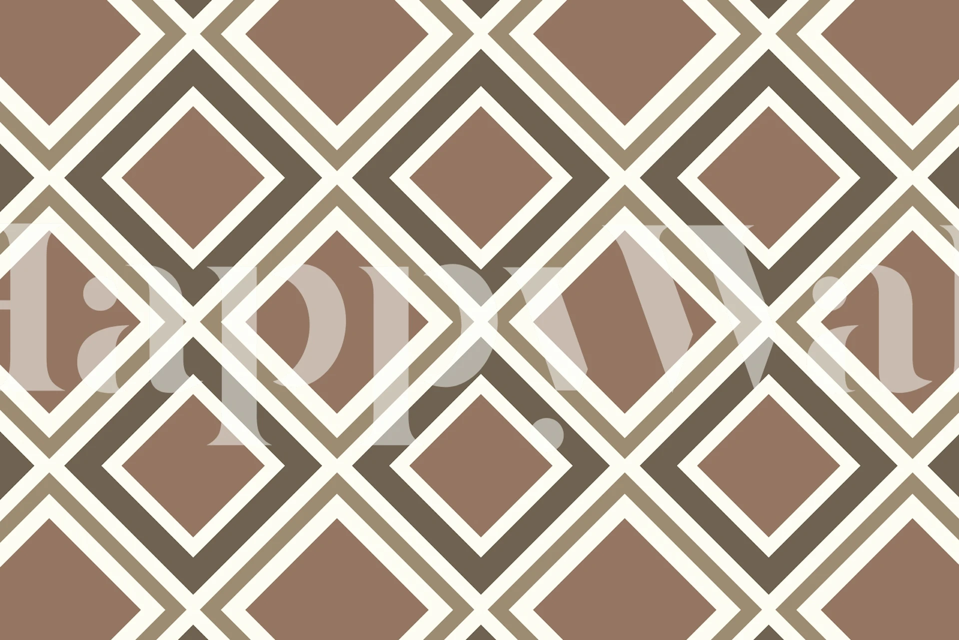 Abstract diamond geometrical tapetdesign