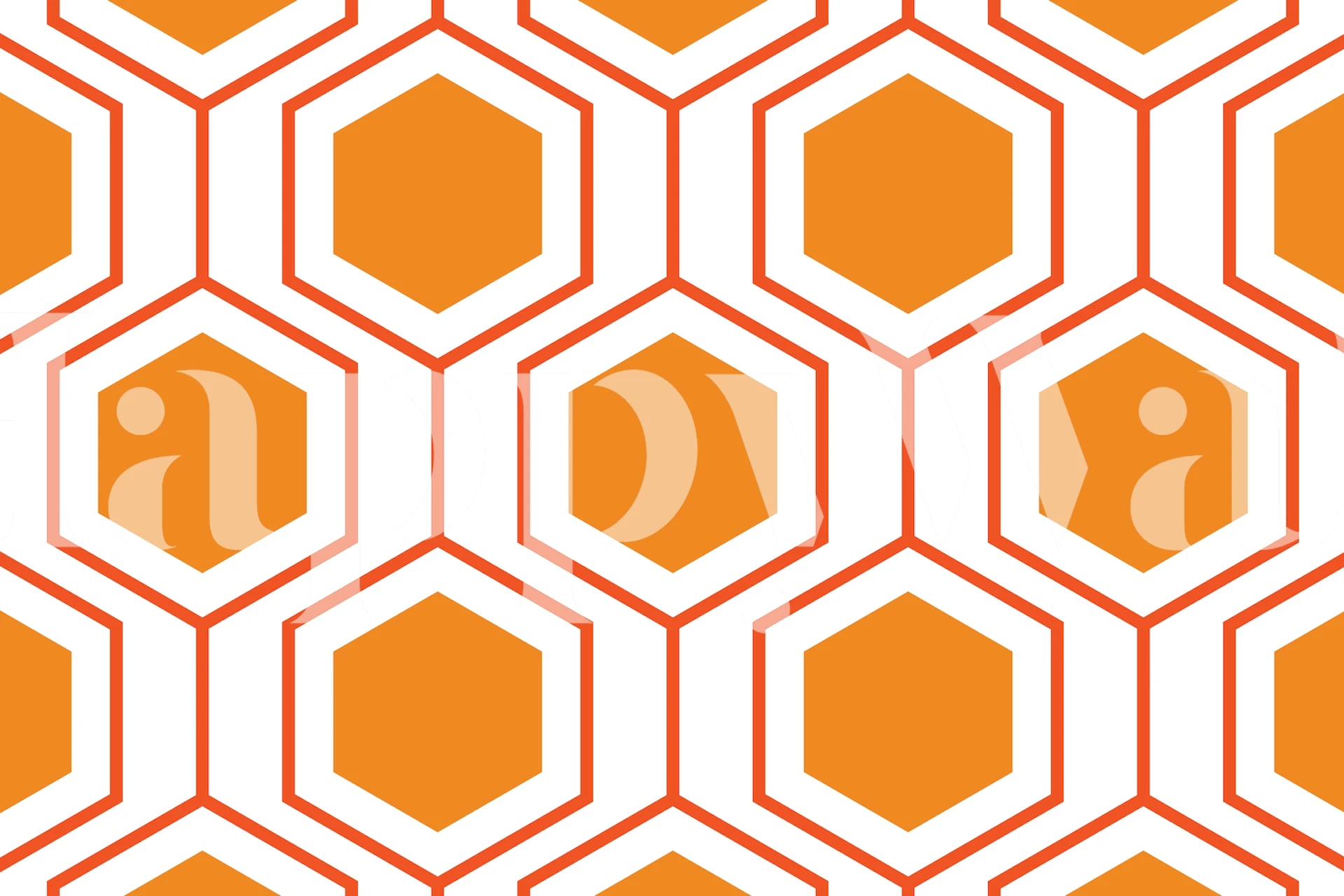Hexagon abstract geometrical tapet i rum