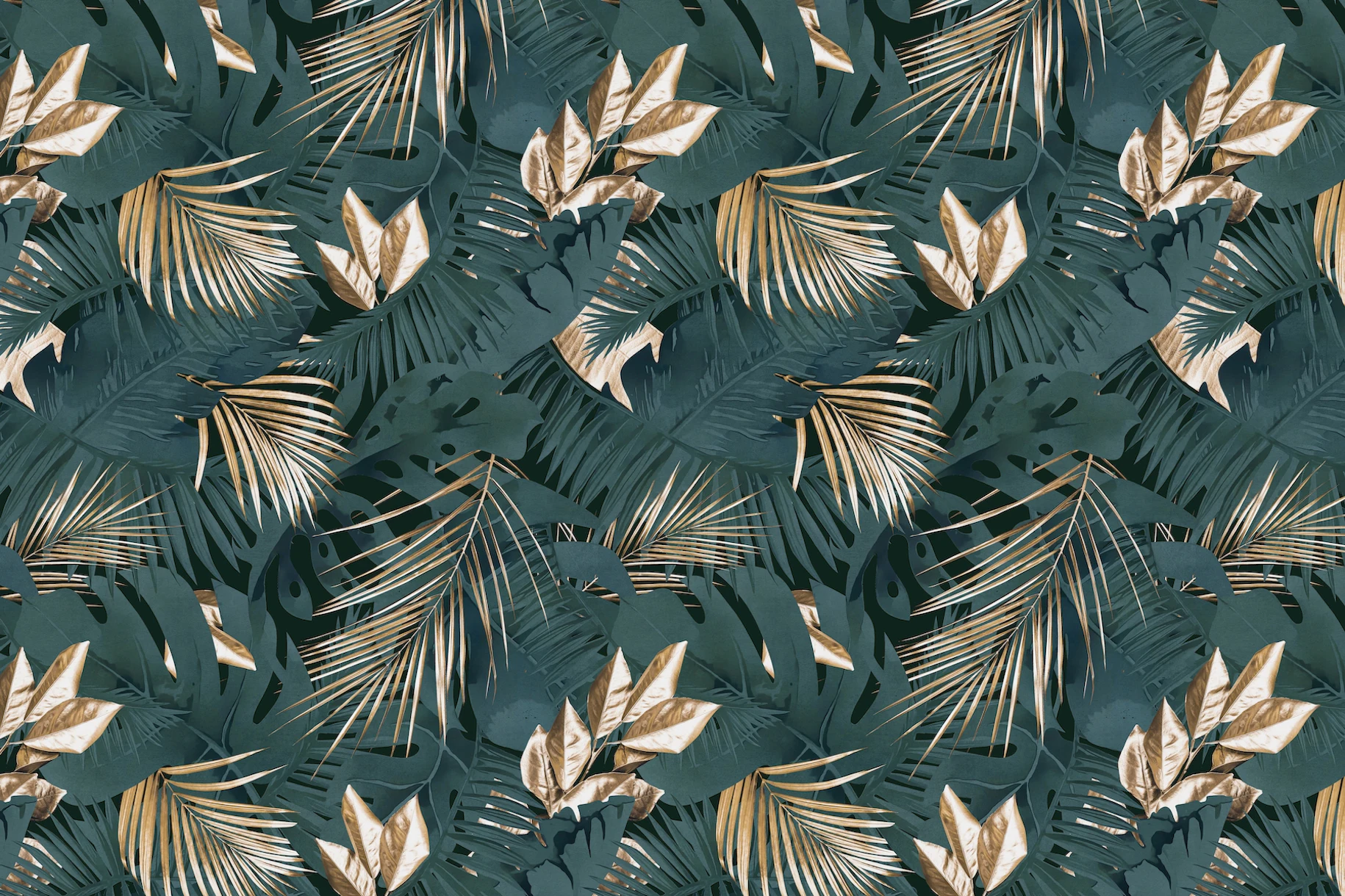 Jungle Glamour Palm Leaves wallpaper Happywall