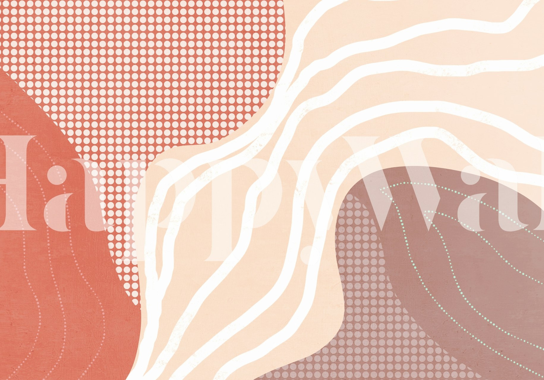 Vintage Abstract Art Wallpaper - Buy Online | Happywall