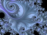 Blue Fractal Wave tapete