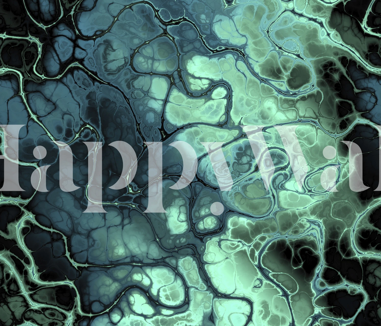 Ocean Vibes Fractal Design tapet i et rum