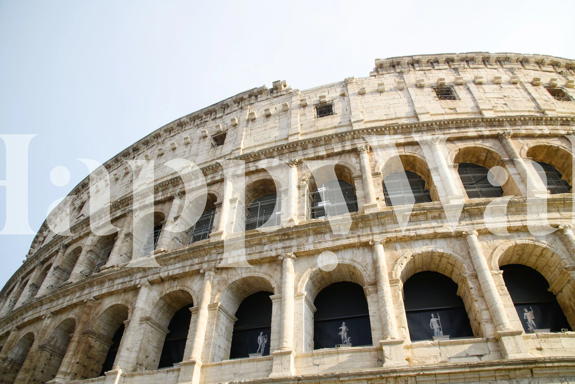 The Colosseum in Rome wallpaper in a room