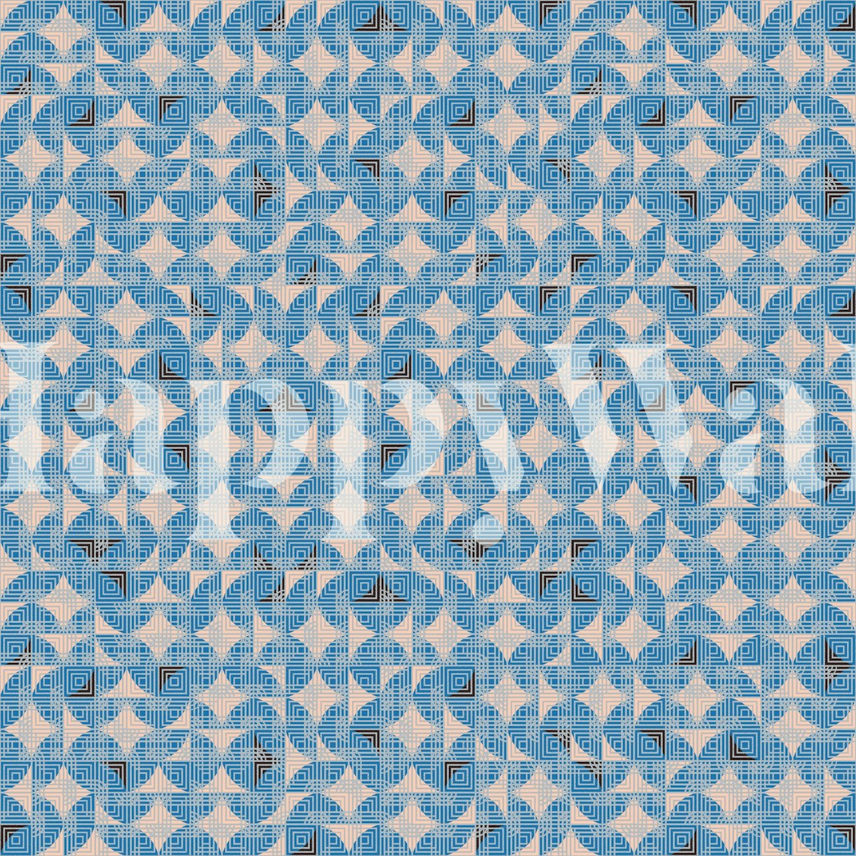 Geometric Blue Wallpaper Modern and Chic Happywall