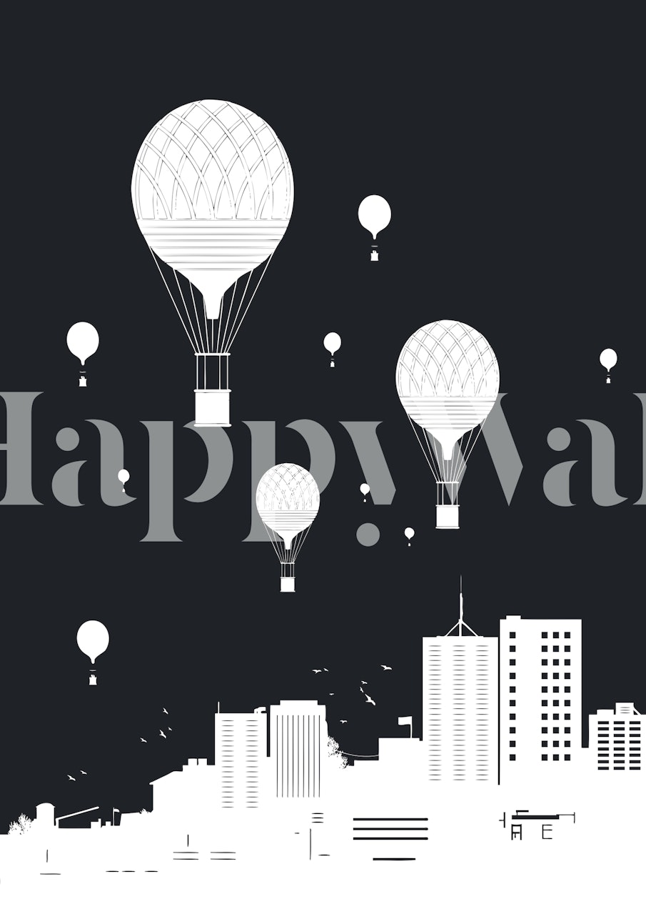 Balloons Tapete in einem modernen Raum