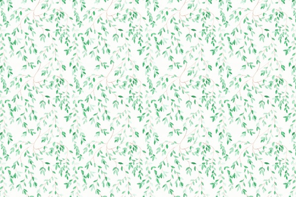 Watercolor Green Leafs