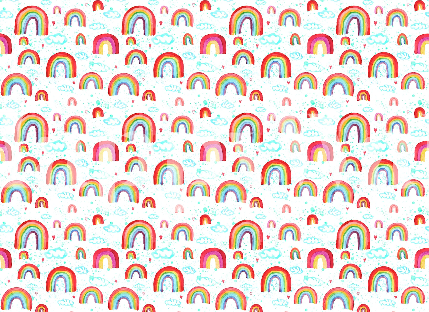 Akwarela tęczowe wzory na fototapecie do wystroju domu