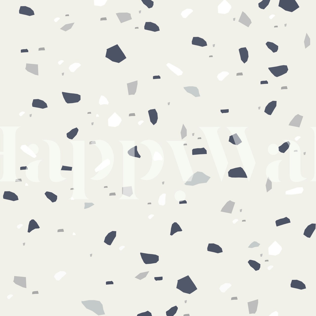Papel pintado Midnight Navy Creme Terrazzo