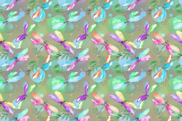 Watercolor Dragonflies 3