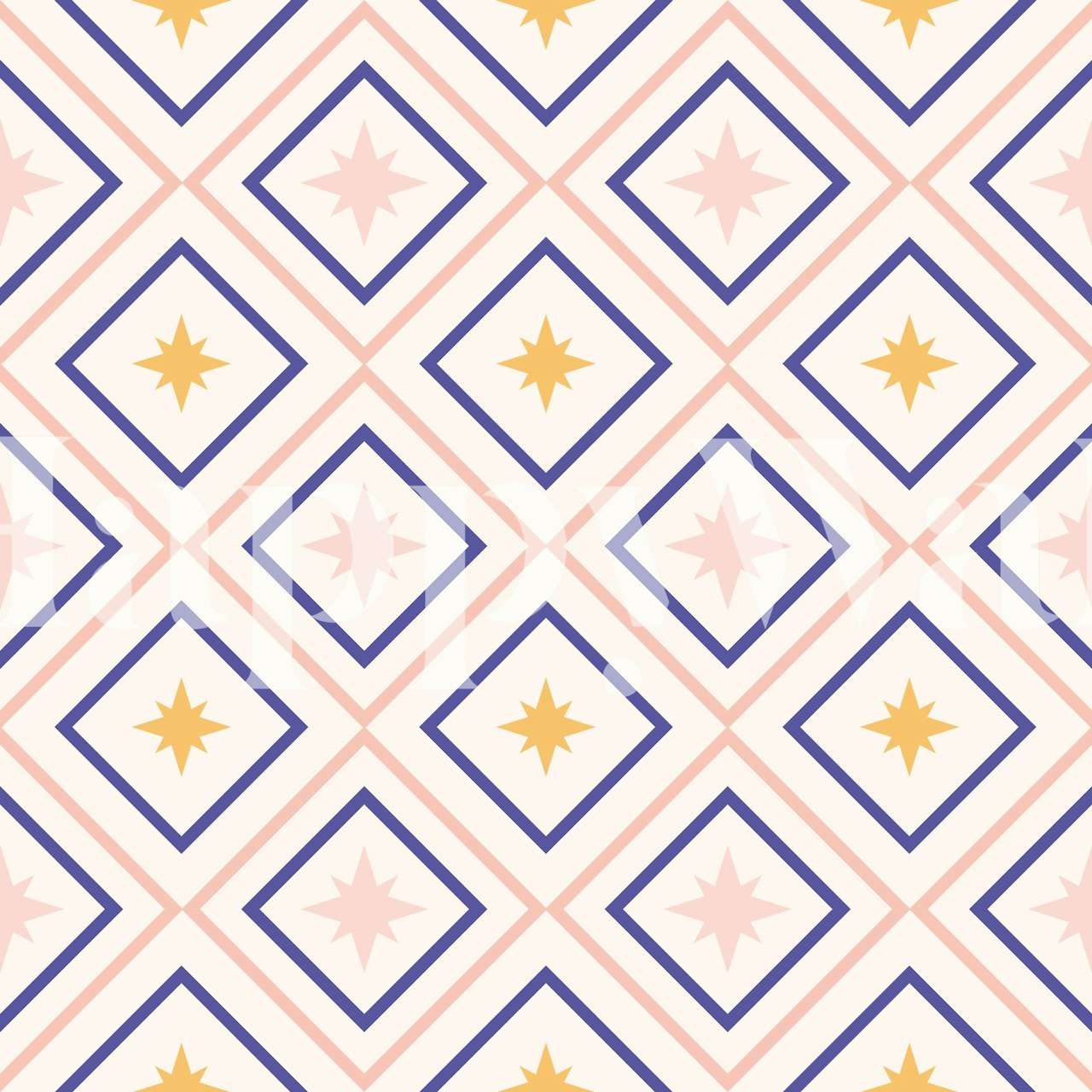 Stars Tiles tapet i en rumindstilling