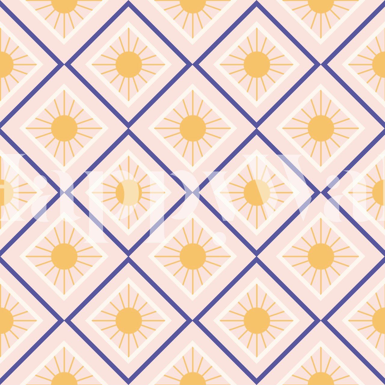 Sun Tiles tapet i et rum