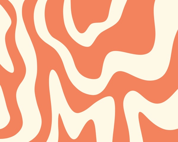 Liquid Retro Groovy Coral