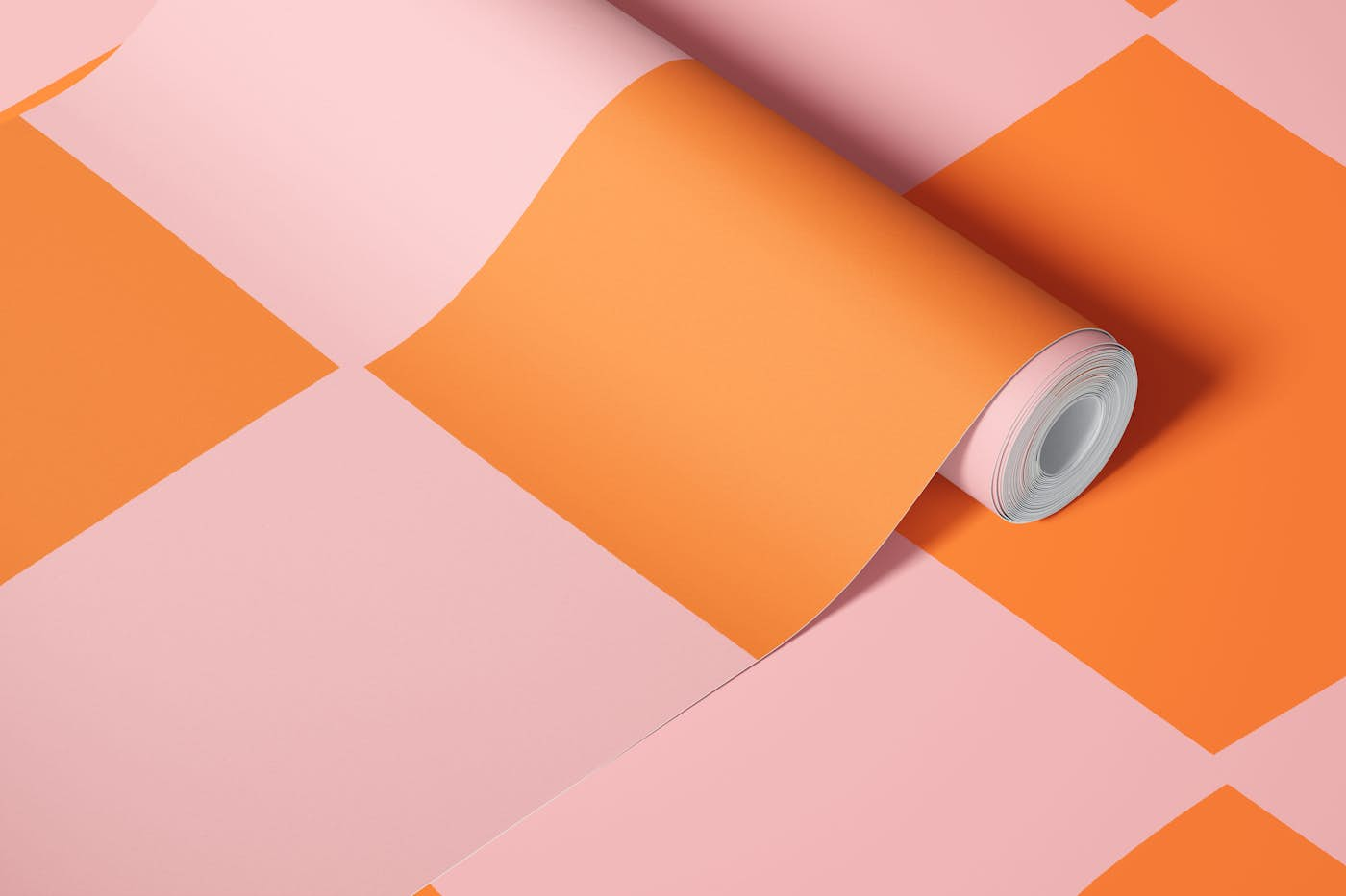 Liquid Grid Orange Blush wallpaper roll