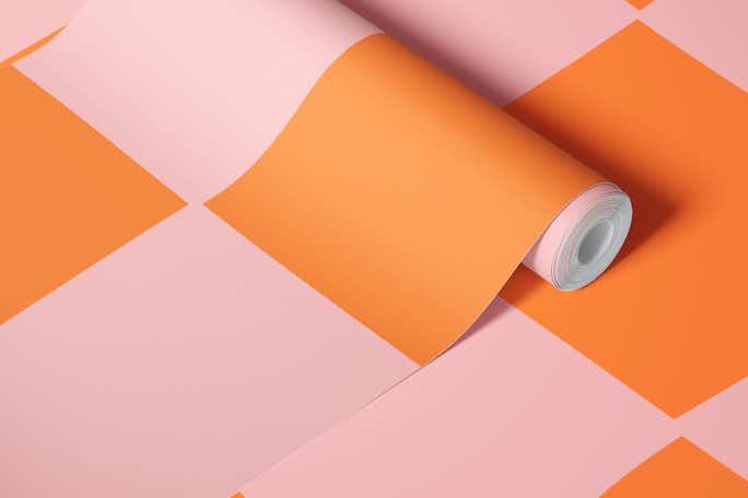 Liquid Grid Orange Blushwallpaper roll