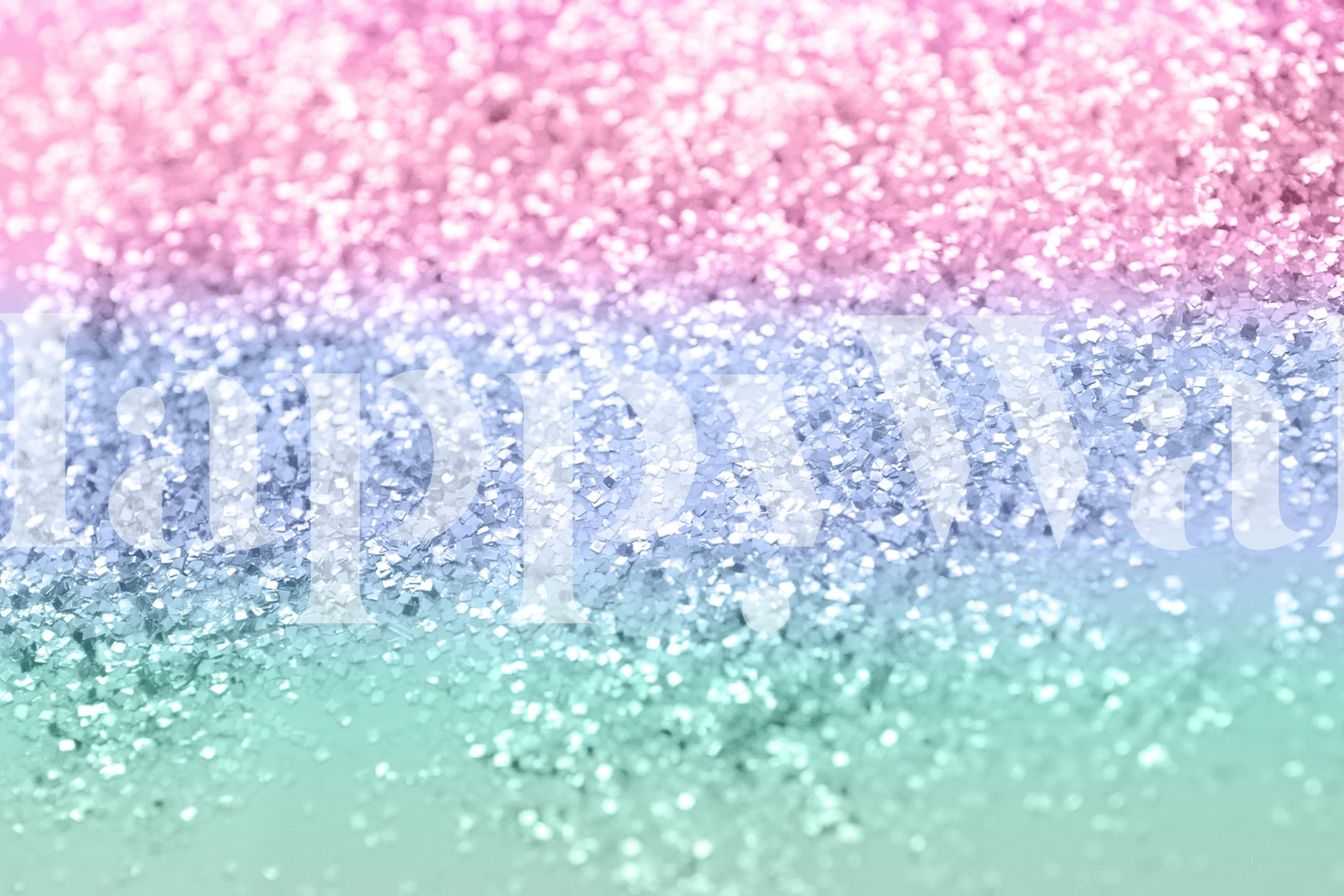 Ombre glitter wallpaper in pastel pink, purple, and green colors